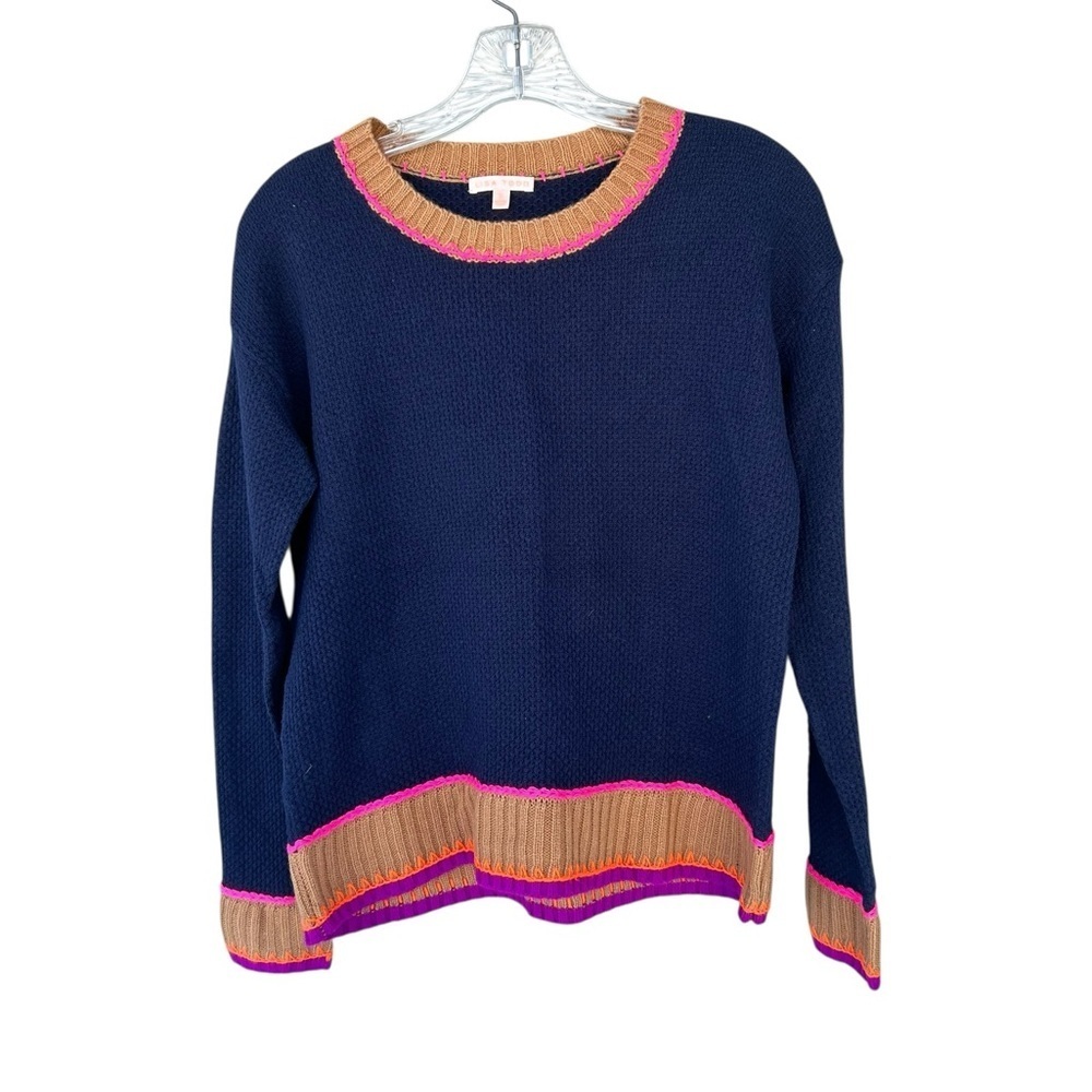 Lisa Todd Border Order Sweater - 100% Cotton - Size Small - Whipstitch Detail - Picture 2 of 9
